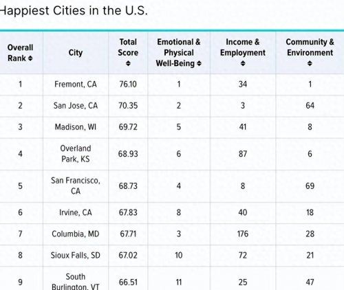 美国加州十大城市排名(2023美国十大最幸福城市排名)插图