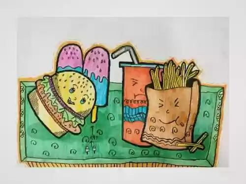 十大垃圾食品简笔画(有害食品简笔画)插图2